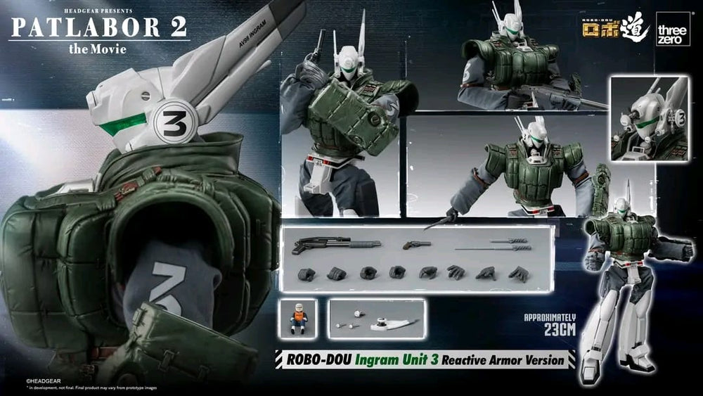 PREORDER Threezero - Patlabor 2: The Movie - ROBO-DOU Ingram Unit 3 Reactive Armor Version
