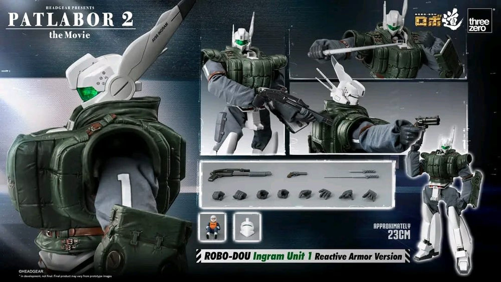 PREORDER Threezero - Patlabor 2: The Movie - ROBO-DOU Ingram Unit 1 Reactive Armor Version