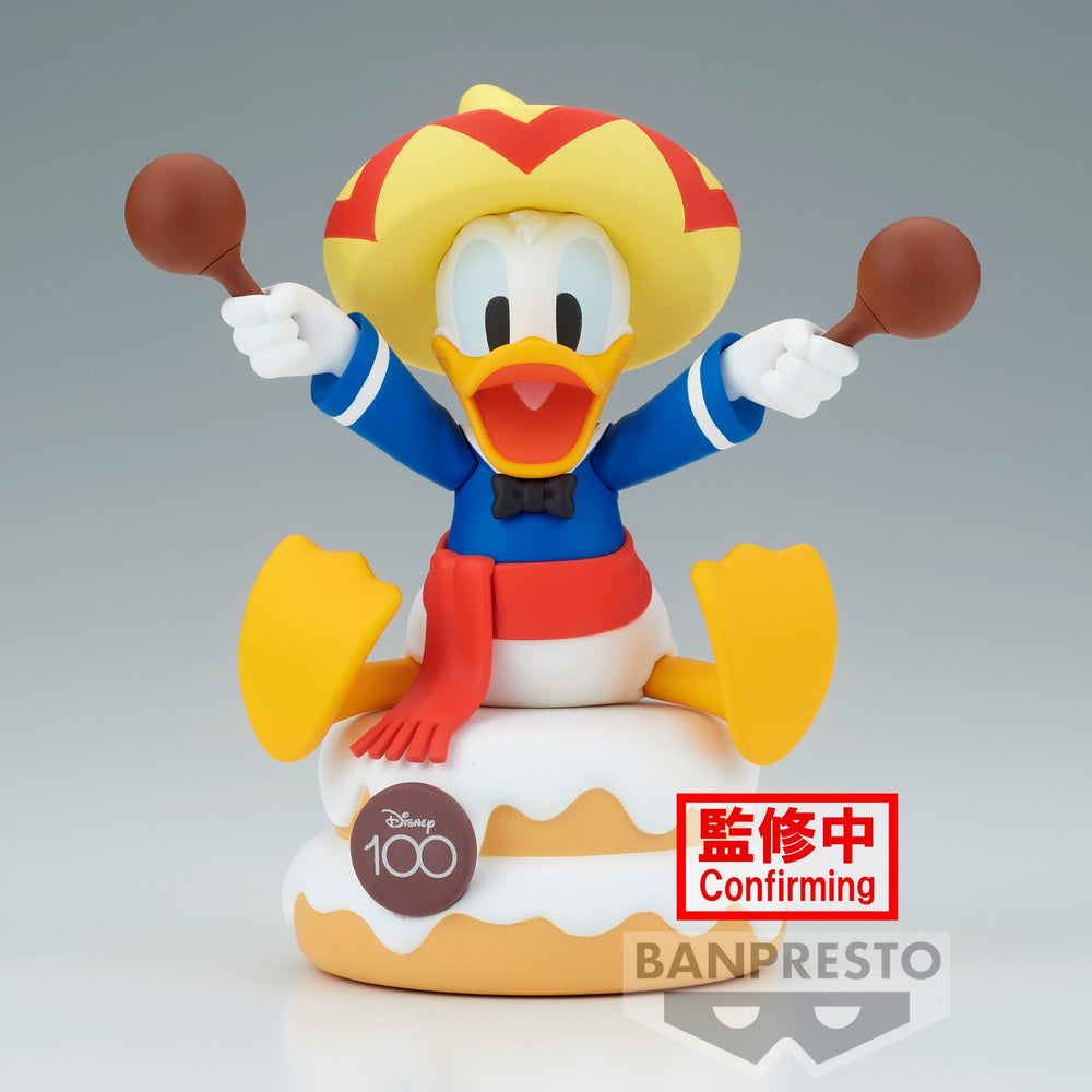 PREORDER DISNEY CHARACTERS SOFUBI FIGURE-DONALD DUCK-DISNEY 100TH ANNIVERSARY VER.