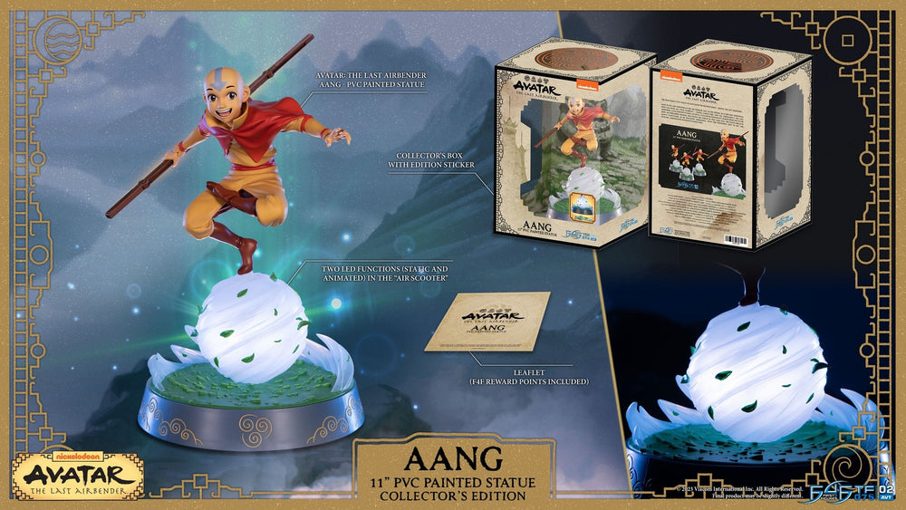 PREORDER First 4 Figures Avatar: The Last Air Bender - Aang 11 inches PVC figure (With USB powered LED light-up base)