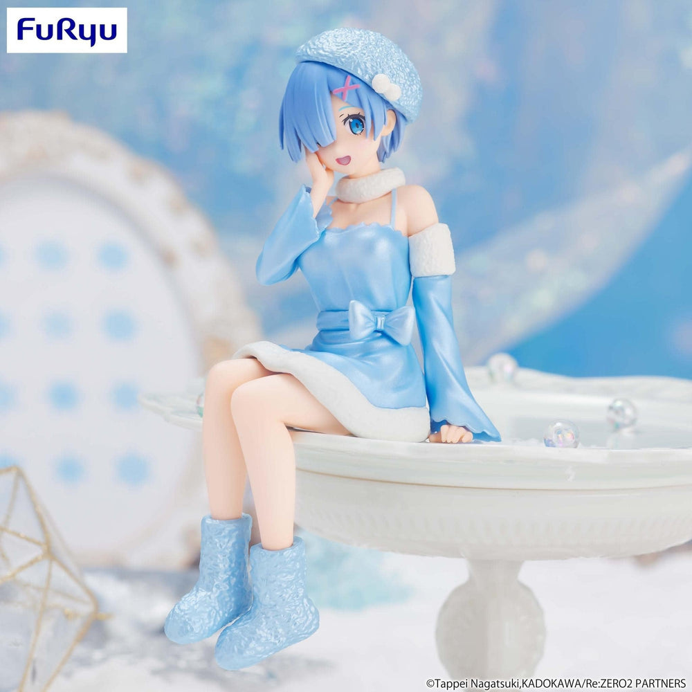 PREORDER Furyu Re:ZERO -Starting Life in Another World-?Noodle Stopper Figure -Rem Snow Princess Pearl Color ver.-