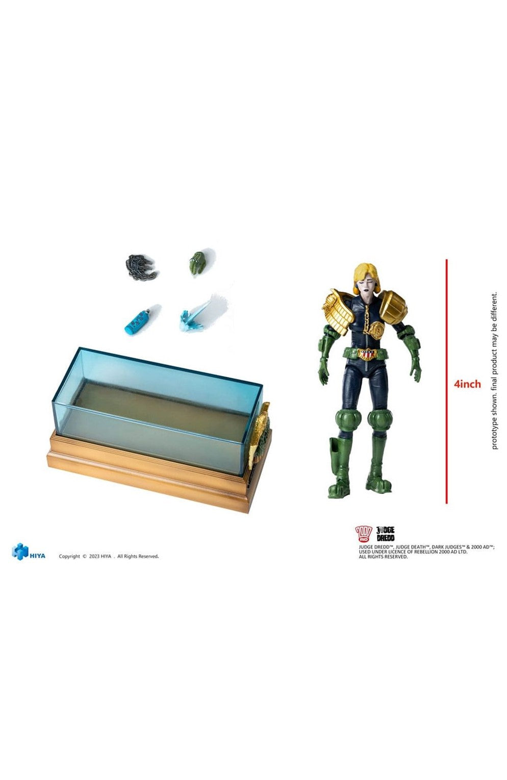 PREORDER Hiya Toys - 2000 AD Exquisite Mini Action Figure 1/18 Judge Dredd Judge Anderson Hall Of Heroes 10 Cm
