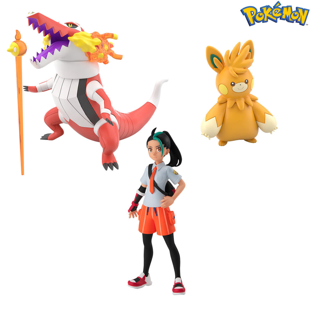 PREORDER P-Bandai - POKÉMON SCALE WORLD PALDEA REGION NEMONA & SKELEDIRGE & PAWMOT W/O GUM