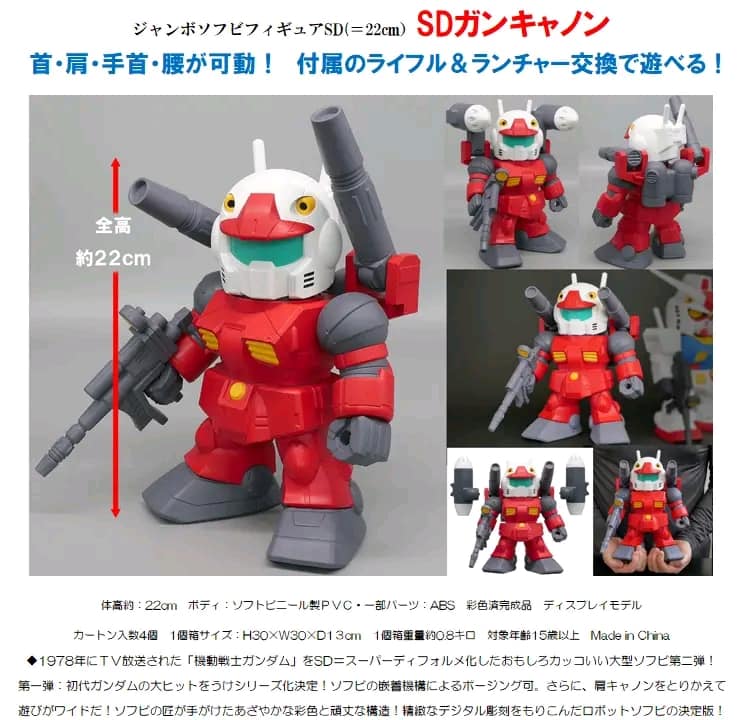 PREORDER P-BANDAI - Jumbo Soft Vinyl Figure SD RX-77-2 SD Guncannon