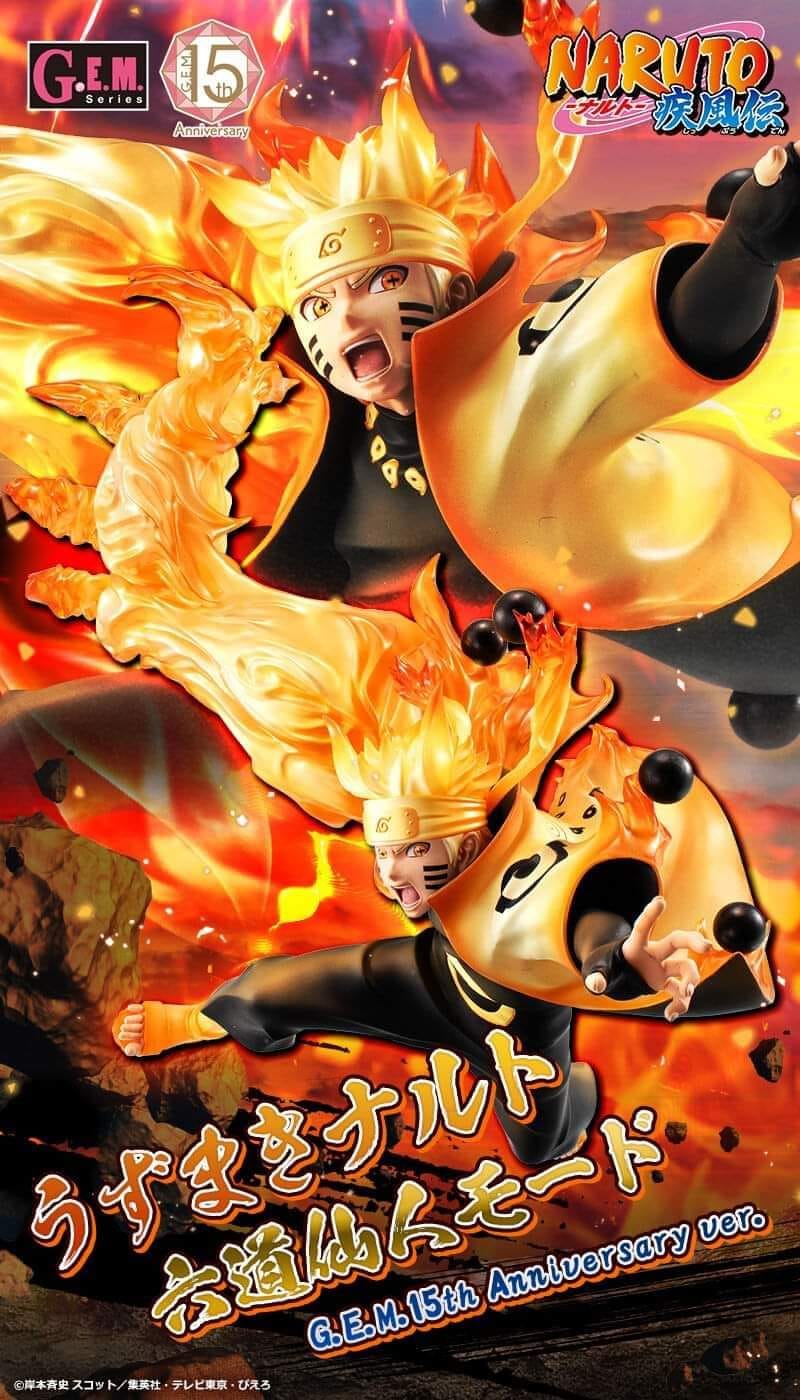 PREORDER G.E.M. series NARUTO Shippuden Naruto Uzumaki Six Paths Sage Mode G.E.M.15th Anniversary ver