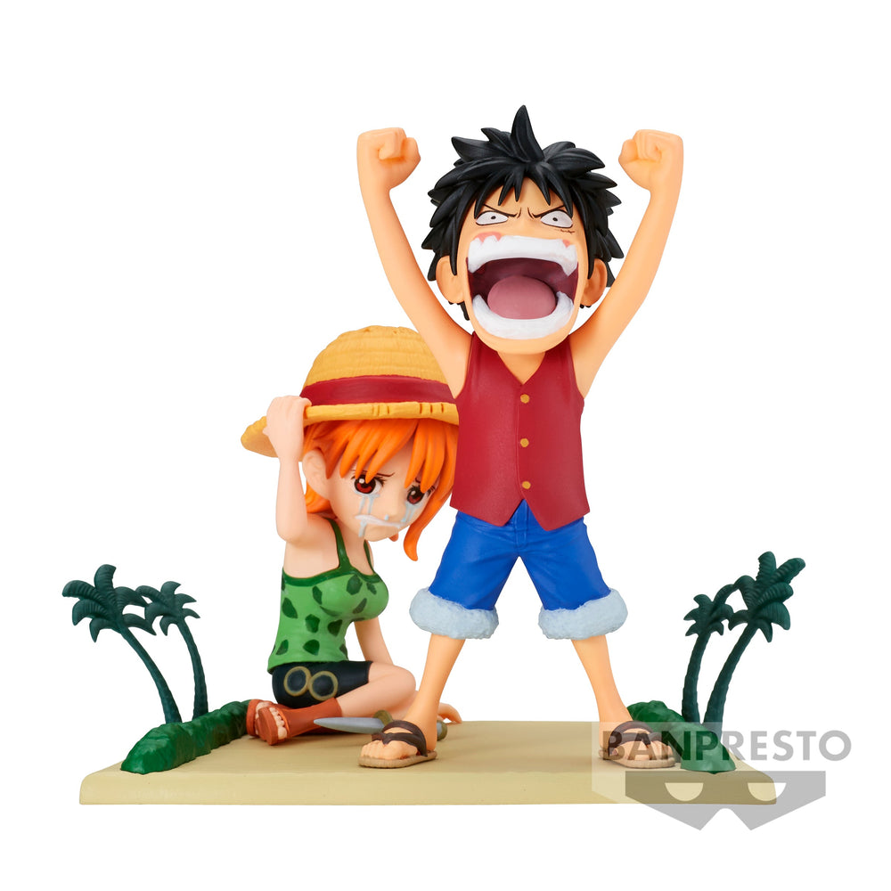 PREORDER PRE-ORDER ONE PIECE WORLD COLLECTABLE FIGURE LOG STORIES-MONKEY.D.LUFFY & NAMI-